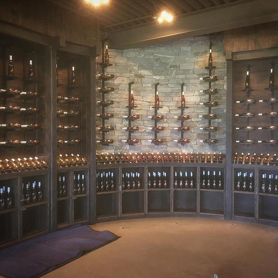 wood wine room storage