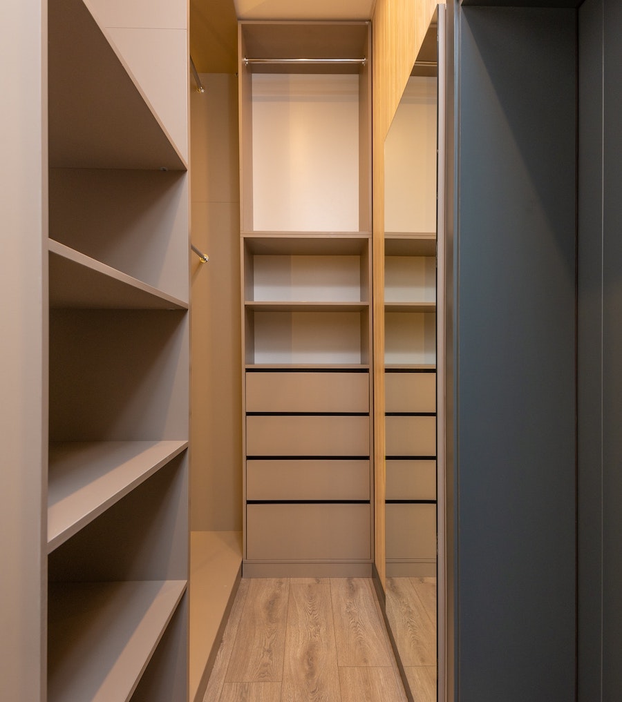 narrow hallway closet